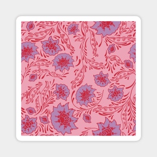 flower pattern lilac pink red purple aesthetic Magnet