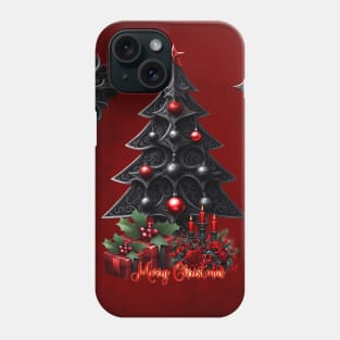 Wonderful gothic christmas tree Phone Case