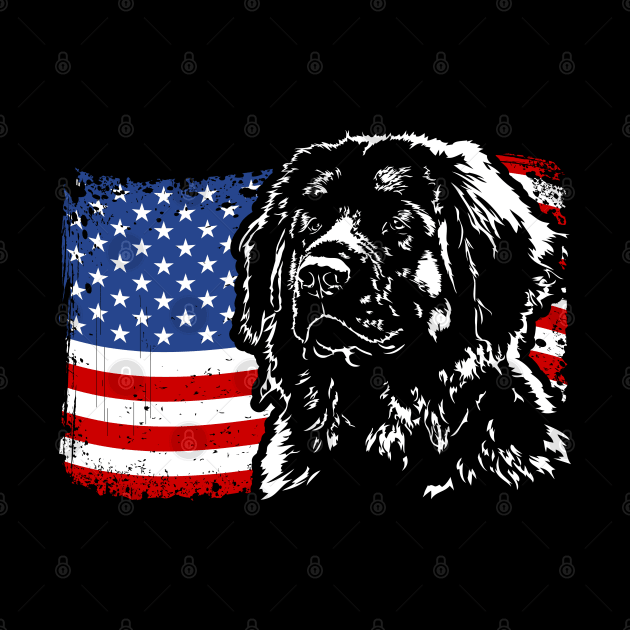 Leonberger Mom Dad American Flag patriotic dog by wilsigns