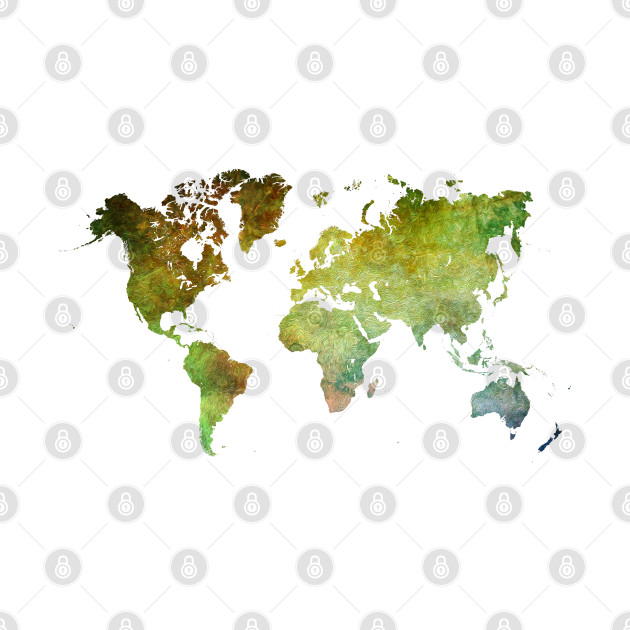 world map green by JBJart