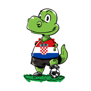 Soccer Dinosaur - Croatia T-Shirt