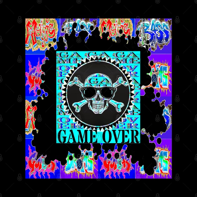 Game Over Blue Graphic by LowEndGraphics