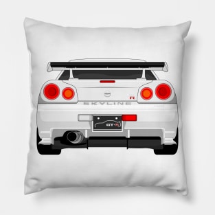 GTR R34 WHITE Pillow