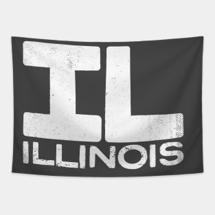 IL Illinois State Vintage Typography Tapestry