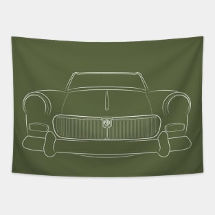 1969 MG Midget MKiii - front stencil, white Tapestry