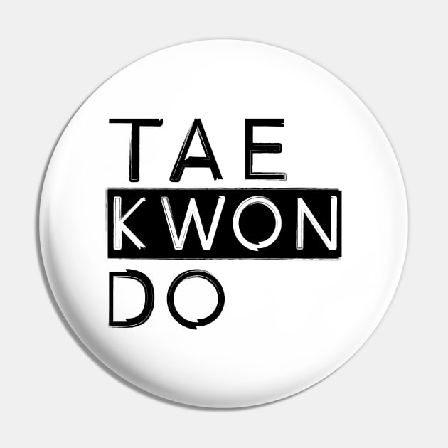 Taekwondo brushed logo Pin by SpinningKickTKD