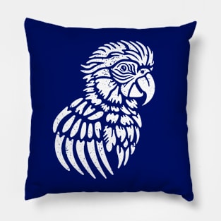 Macaw Parrot distressed Pillow