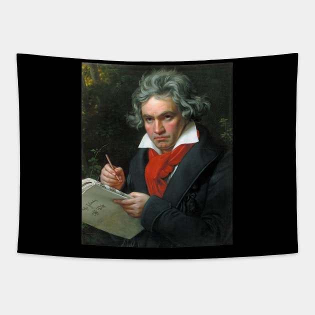 Portrait of Ludwig van Beethoven painting by Joseph Karl Stieler Tapestry by DEMON LIMBS