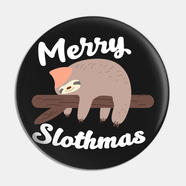 Funny Sloth Christmas Pin by Mesyo