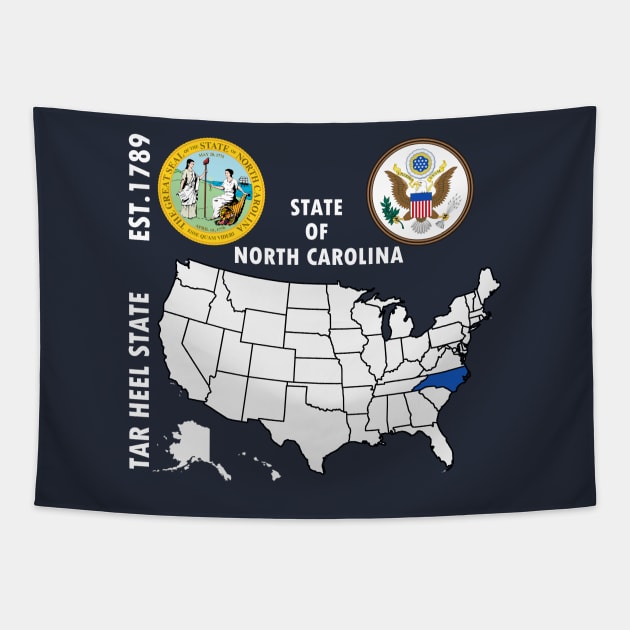 State of North Carolina Tapestry by NTFGP