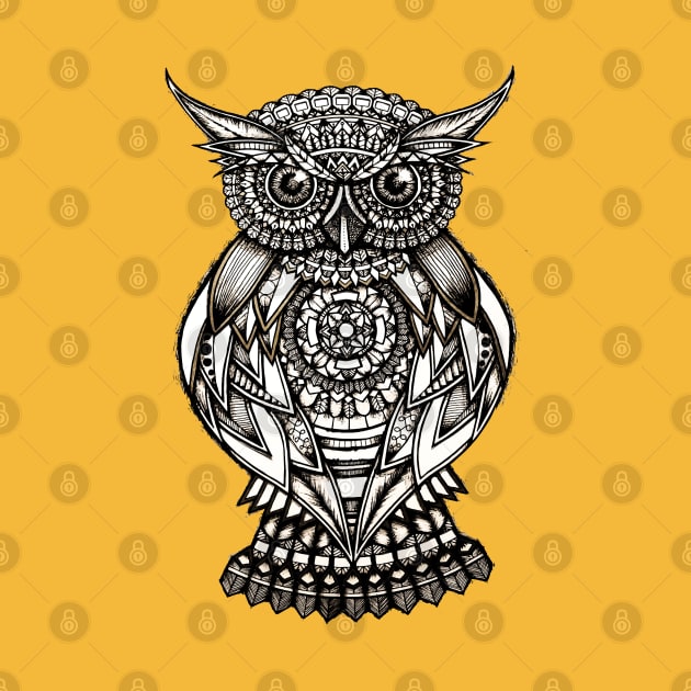 Owl mandala by Lamink