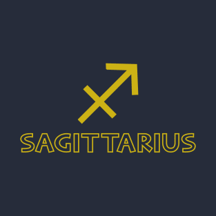 Astrology Sagittarius Sign Symbol Gold T-Shirt