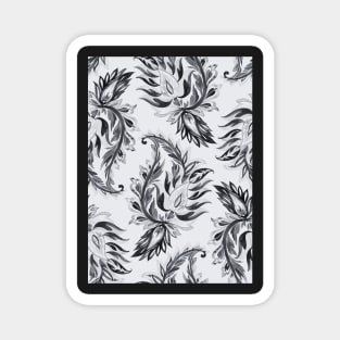 Black and white Paisley Pattern Magnet