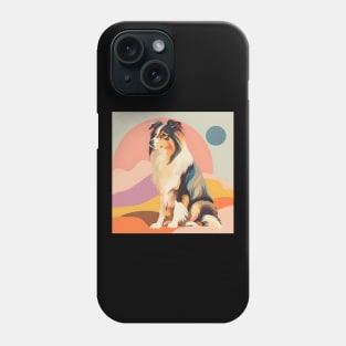 Retro Collie: Pastel Pup Revival Phone Case