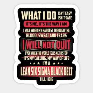 Lean Six Sigma Black Belt Job Title Stickers Teepublic