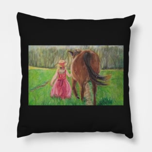 The Girl and the Horse Pillow