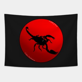 Scorpion Red Gradient Tapestry