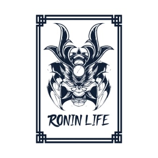 Ronin Life Cool Samurai Mask Japanese Design T-Shirt