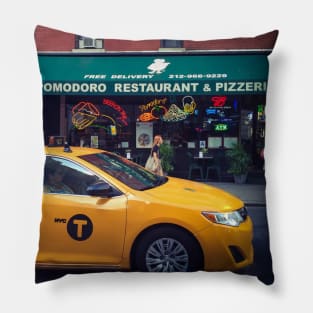 Spring Street Yellow Cab Restaurant Pizzeria Manhattan NYC Pillow