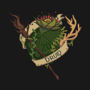 Dnd Druid D20 dice T-Shirt