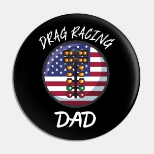 USA Drag Racing Dad Pin