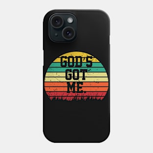 God's Got Me, Retro Sunset, Christian Gift, Vintage, Sunset Phone Case