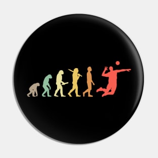 Retro Volleyball Evolution Gift For Volleyball Players Pin