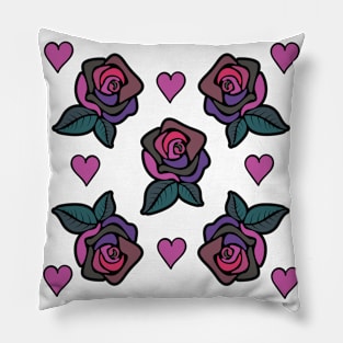 Rose's and Heart pattern design Pillow