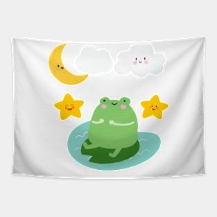 cute happy frog Tapestry