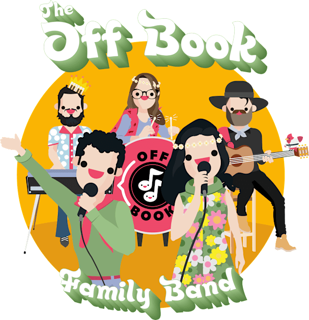 The Off Book Family Band Kids T-Shirt by Off Book The Improvised Musical Merch Shop