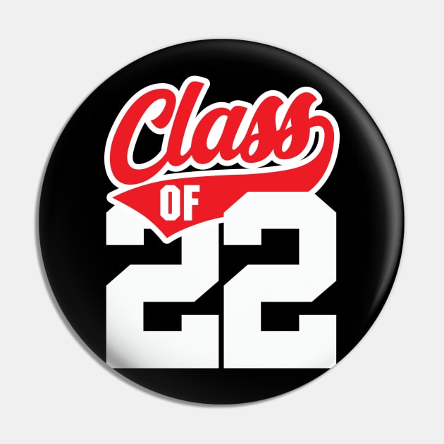 Class of 22 Graduation Athletic 2022 College Graduate Pin by DetourShirts