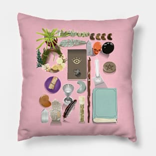 Witchcraft Tools Set Pillow