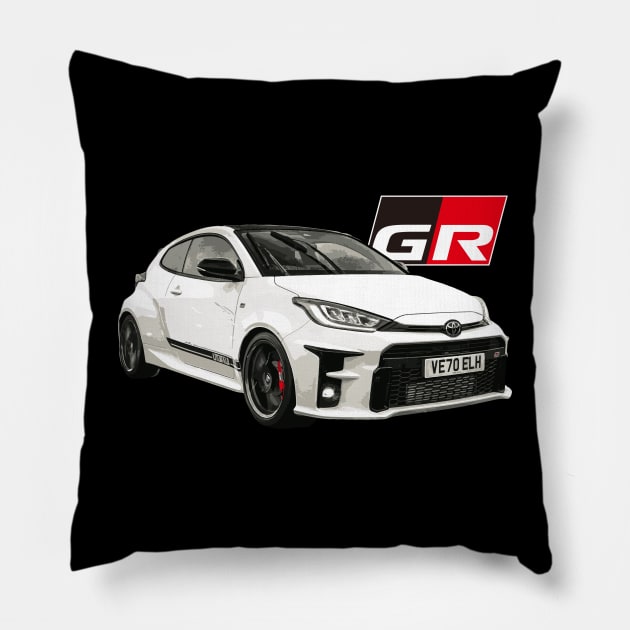 Gr Yaris Tuned Hatch Pillow by cowtown_cowboy