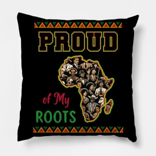 Proud of my Roots Black History Month Pillow