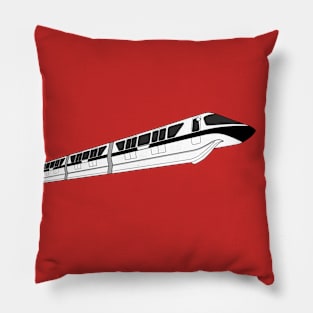 Black Monorail Line II Pillow