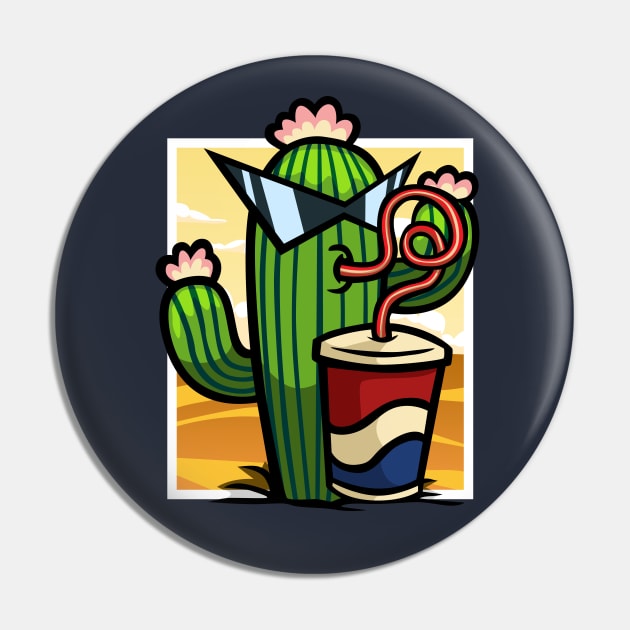 Just Chillin' Cactus Pin by RCM Graphix