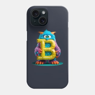 Adorable Kids Monster Alphabet Letter B Funny Back to School Phone Case