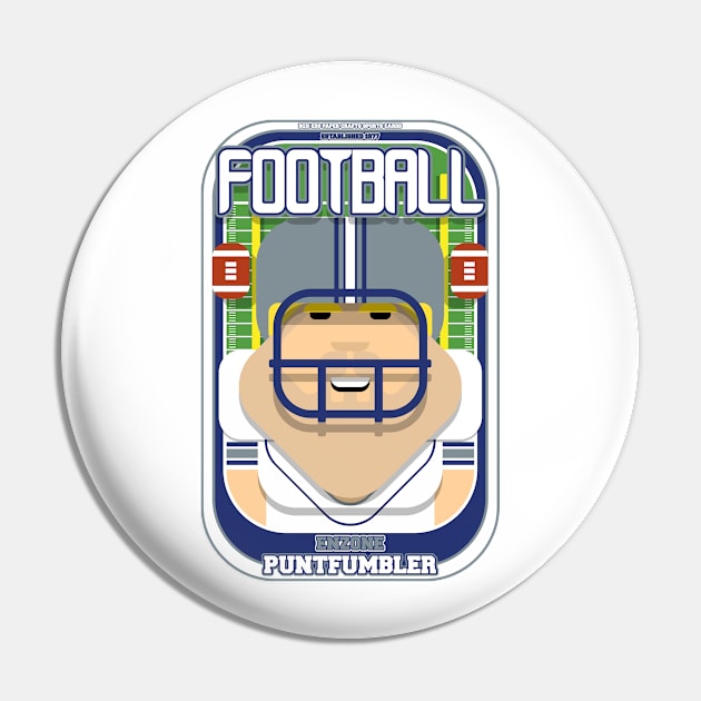 American Football White Silver Blue - Enzone Puntfumbler - Sven version Pin by Boxedspapercrafts