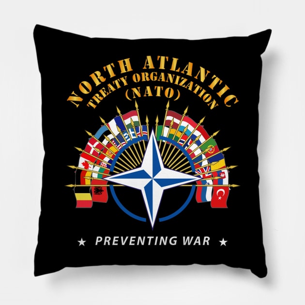 NATO - Preventing War X 300 Pillow by twix123844