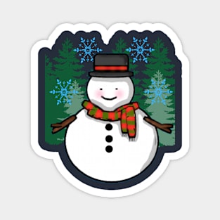 Snow Man Magnet