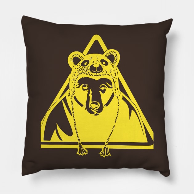 Bear Hat Bear Pillow by HipsterCritters
