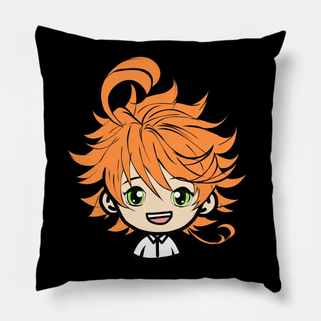 Promise Neverland emma chibi Pillow by Poptainment