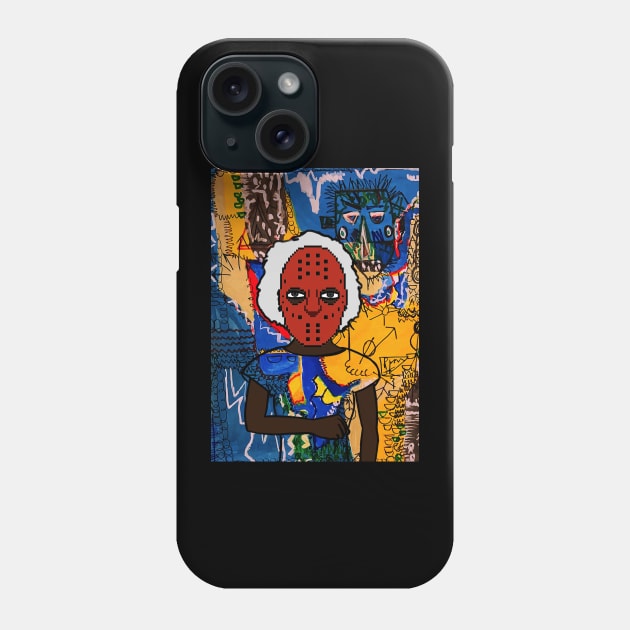 Enlightened Artistry: NFT Character - FemaleMask Benjamin Franklin Edition on TeePublic Phone Case by Hashed Art