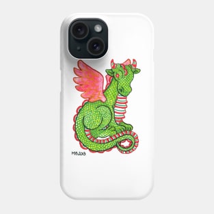 2013 Holiday ATC 23 - Red and Green Dragon Phone Case