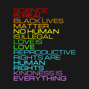 Science Is Real Rainbow List 2022 T-Shirt