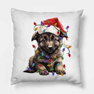 Christmas Puppy Pillow