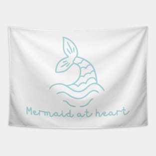 Mermaid club quote cute ocean graphic Tapestry