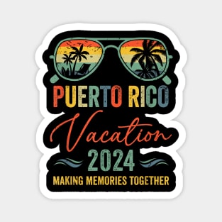 Family Vacation 2024 Summer Puerto Rico Matching Magnet