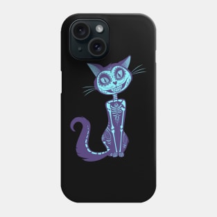 Spooky Cat Blue - Spooky Halloween Phone Case