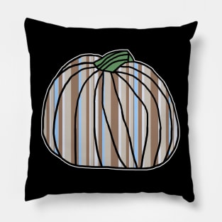 Halloween Horror Pumpkin Light Blue Stone Stripes Pillow